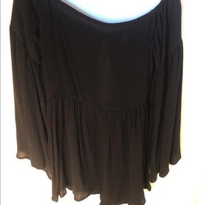 Pacsun black bell sleeve romper